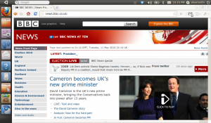 Screenshot of Google Chromium in Ubuntu Unity