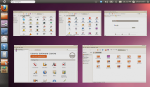 Screenshot of Ubuntu Unity fancy bit