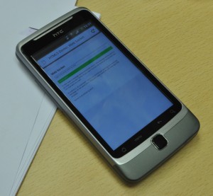 Fennec running a websockets demo on HTC Desire Z running android 2.2
