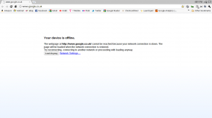 chromiumOS offline view showing error page